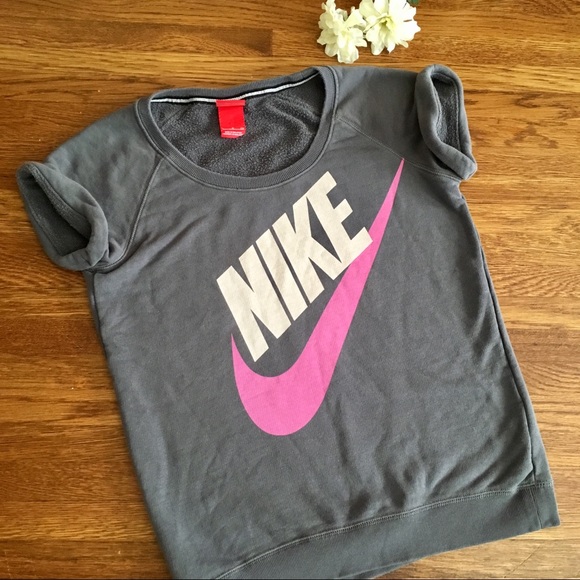 Nike Tops - Nike Short Sleeve sweatshirt spellout graphic S